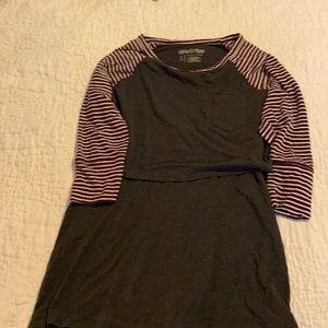 Latched mama baseball nursing tee